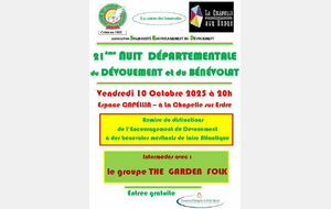 NUIT DEPARTEMENTALE DU DEVOUEMENT ET DU BENEVOLAT